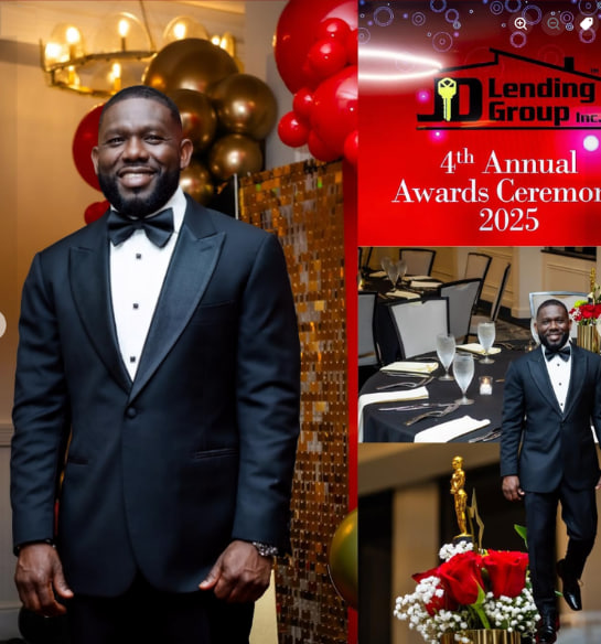 Jean Darius, Founder of JD Lending Group, at the company's annual awards ceremony